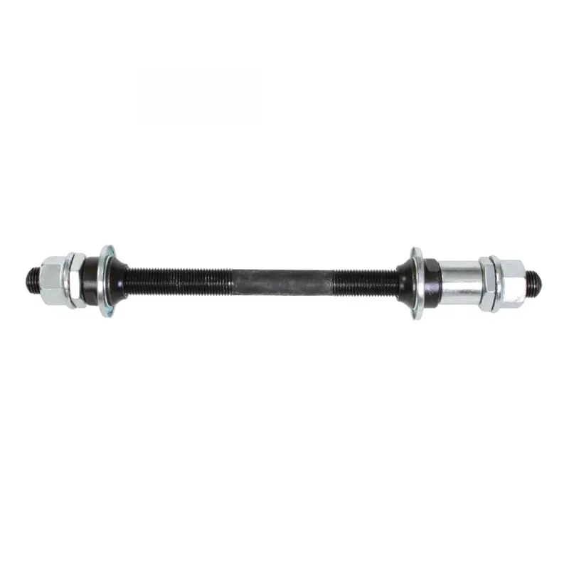 Wheel Master 3/8-inch 26x126x175mm Rear Axle w/ D-caps in Black/Silver