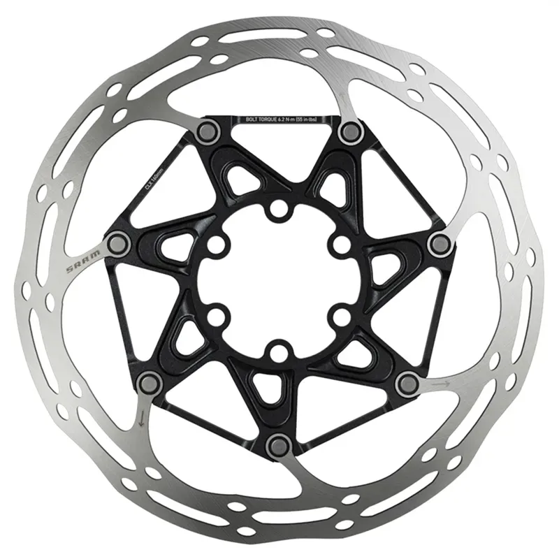 Rotor Centerline 2 Piece 160mm Black (includes Steel rotor bolts) Rounded