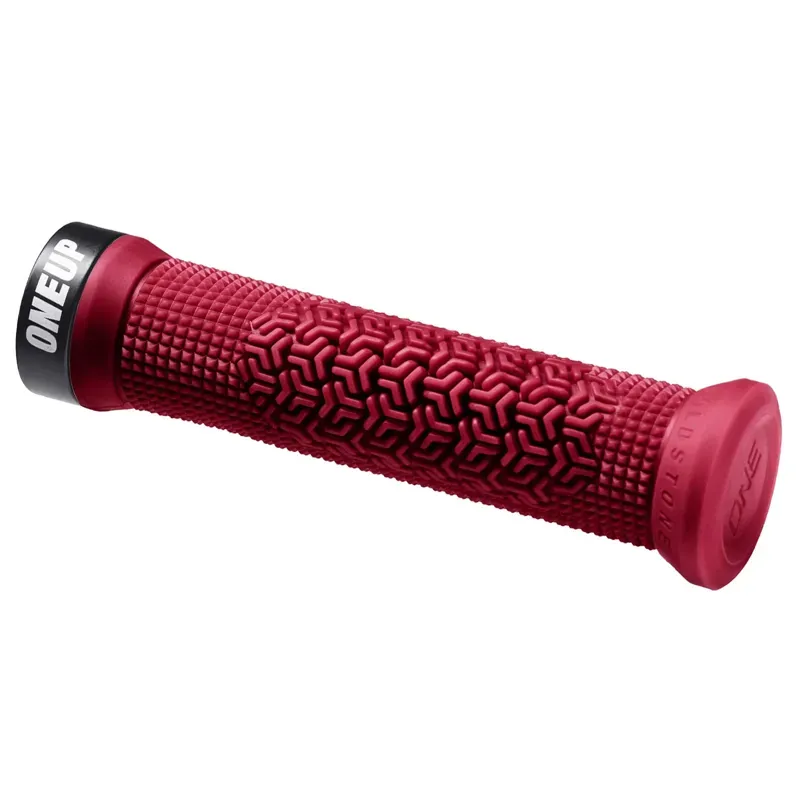 Oneup Components Jackson Goldstone Lock-On Grips in Maroon-1