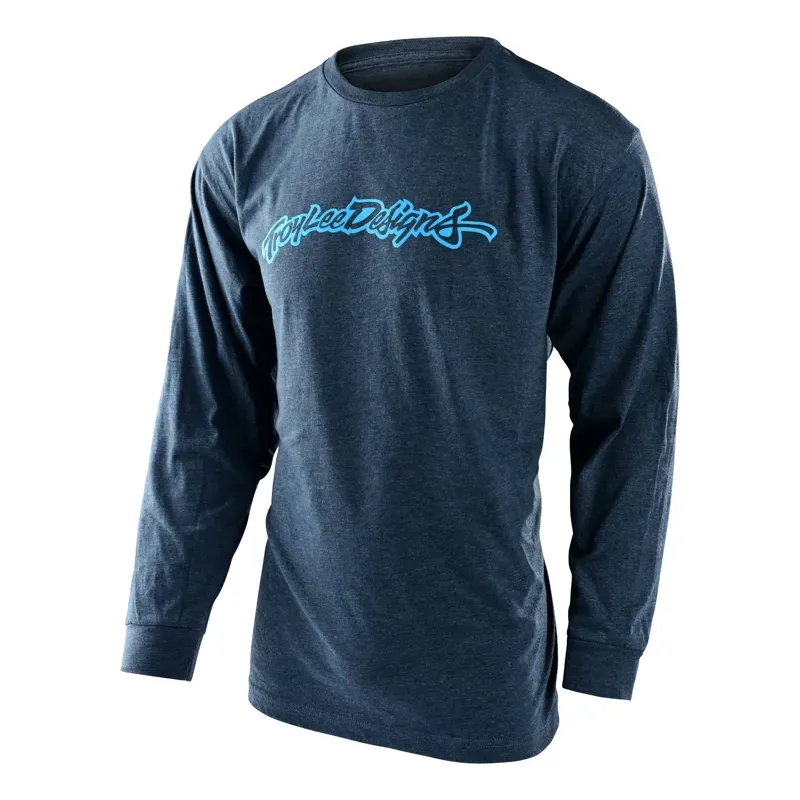 Troy Lee Designs 40th Holiday History LS Tee in Navy Heather